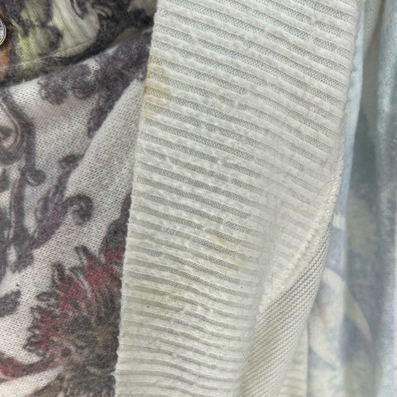 Womens Daniel Benjamin White Angels Dream Poly Goth Cardigan Sweater Size Large - Picture 6 of 7